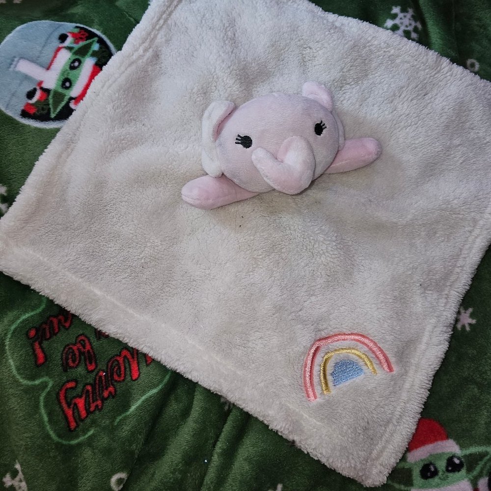 Sandy & Simon Elephant Rainbow Security Blanket